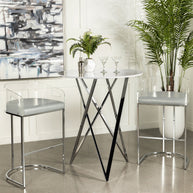 Aura Round Faux Marble Bar Table