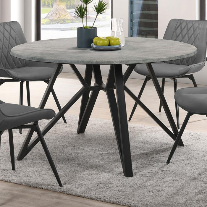 Round 50-Inch SmartTop Dining Table Gunmetal