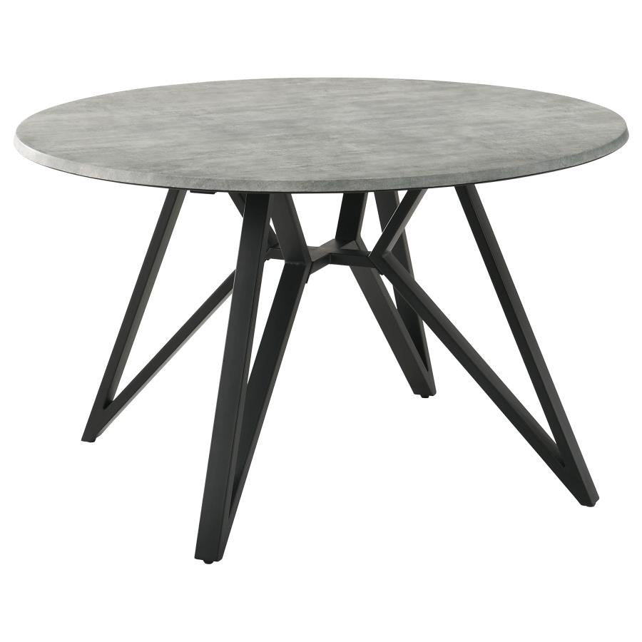 Round 50-Inch SmartTop Dining Table Gunmetal
