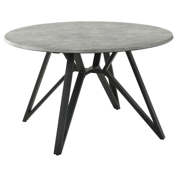 Round 50-Inch SmartTop Dining Table Gunmetal