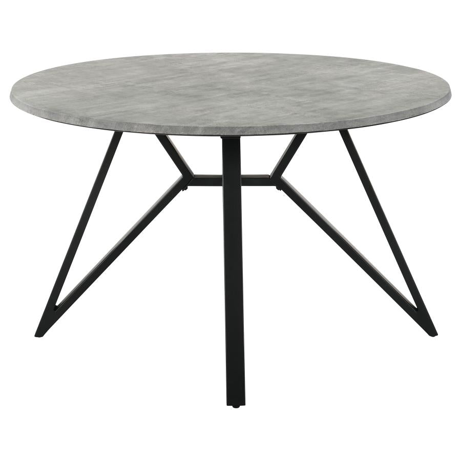 Round 50-Inch SmartTop Dining Table Gunmetal