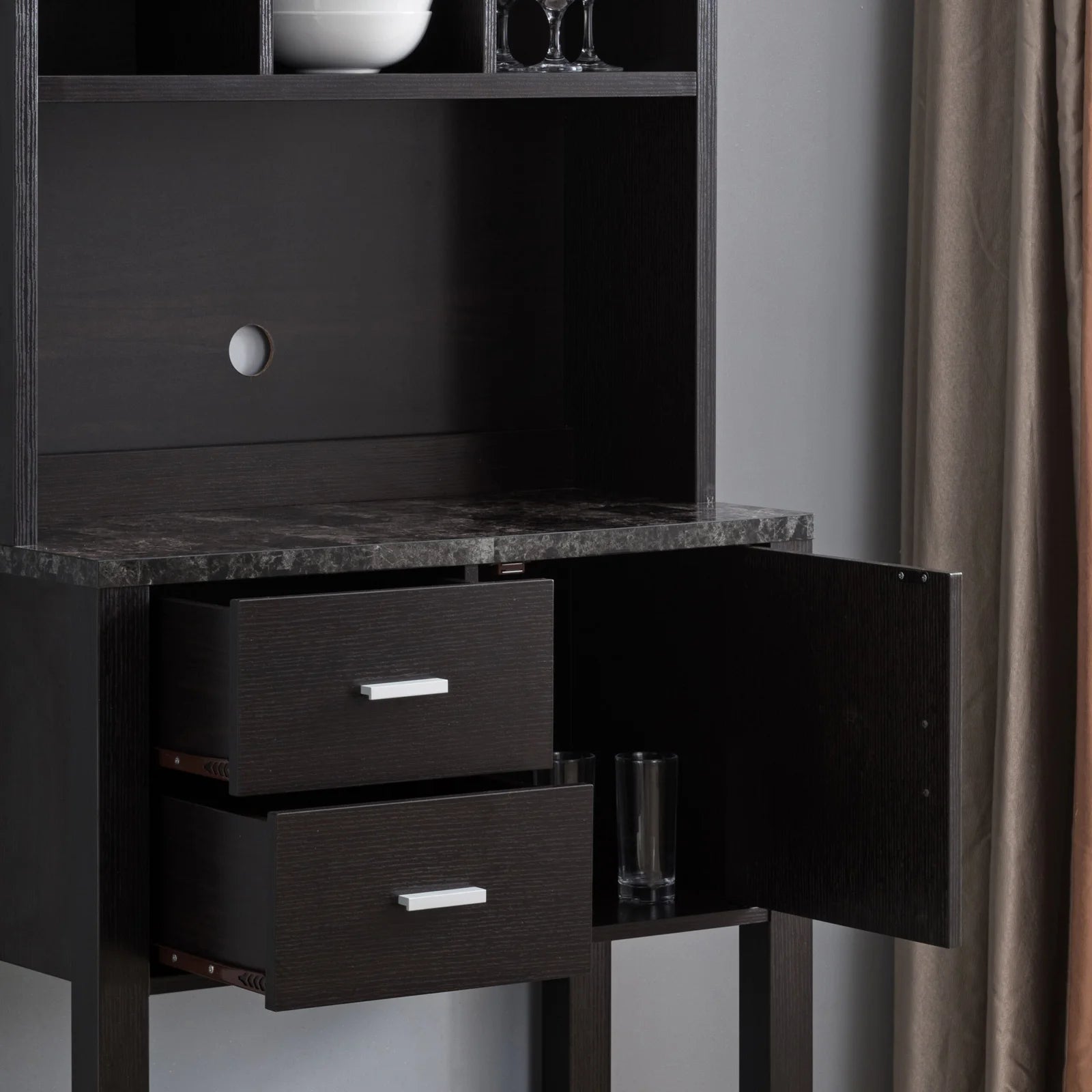 Red Cocoa Kitchen Storage Cabinet