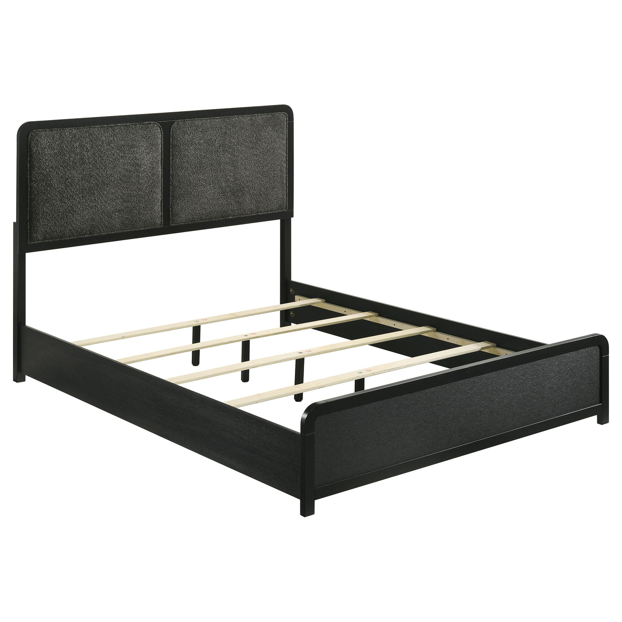 Modern Charcoal Upholstered 5PC Bedroom Set