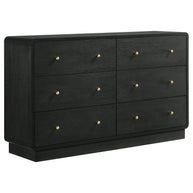Modern Charcoal Upholstered 5PC Bedroom Set