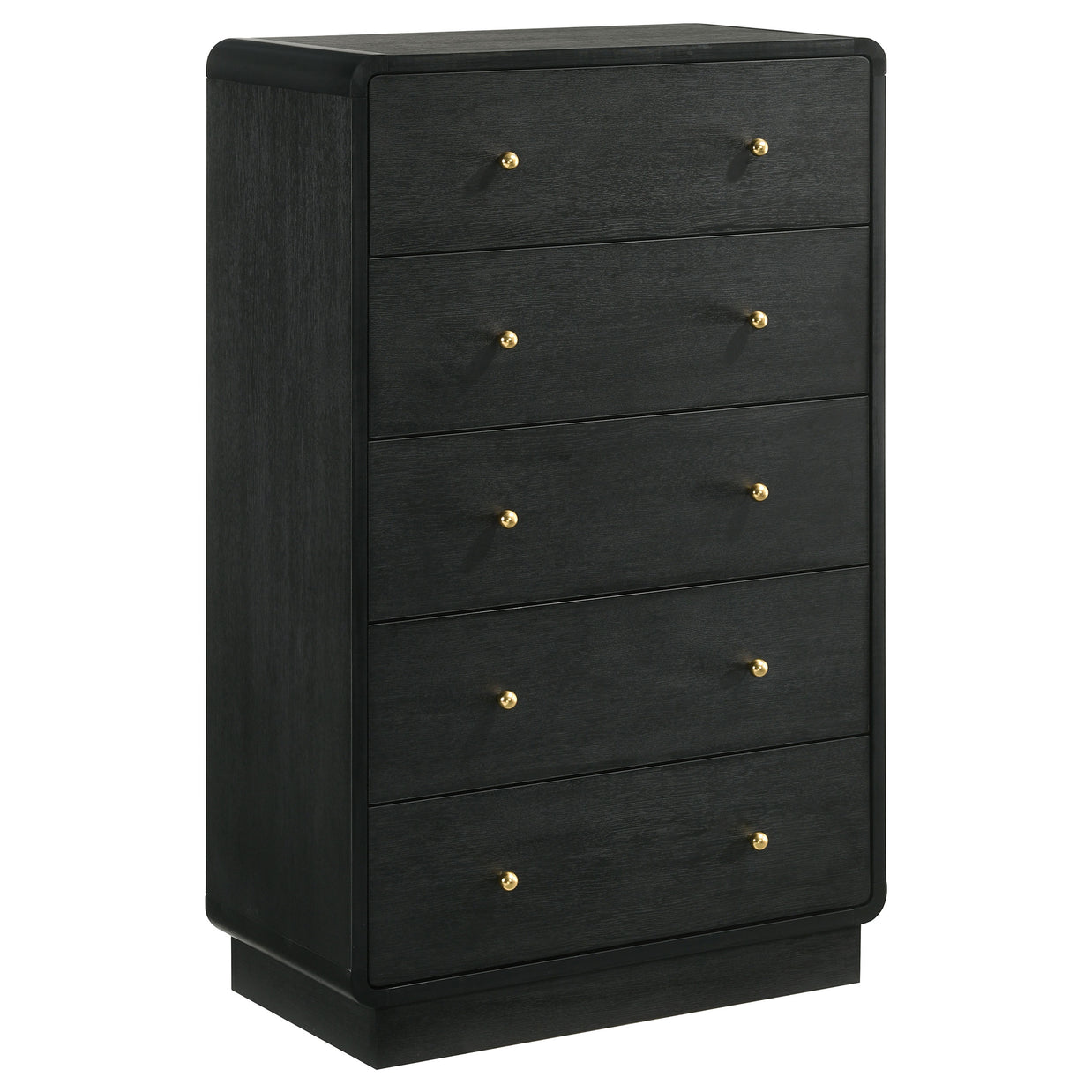 Modern Charcoal Upholstered 5PC Bedroom Set
