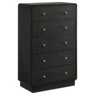 Modern Charcoal Upholstered 5PC Bedroom Set