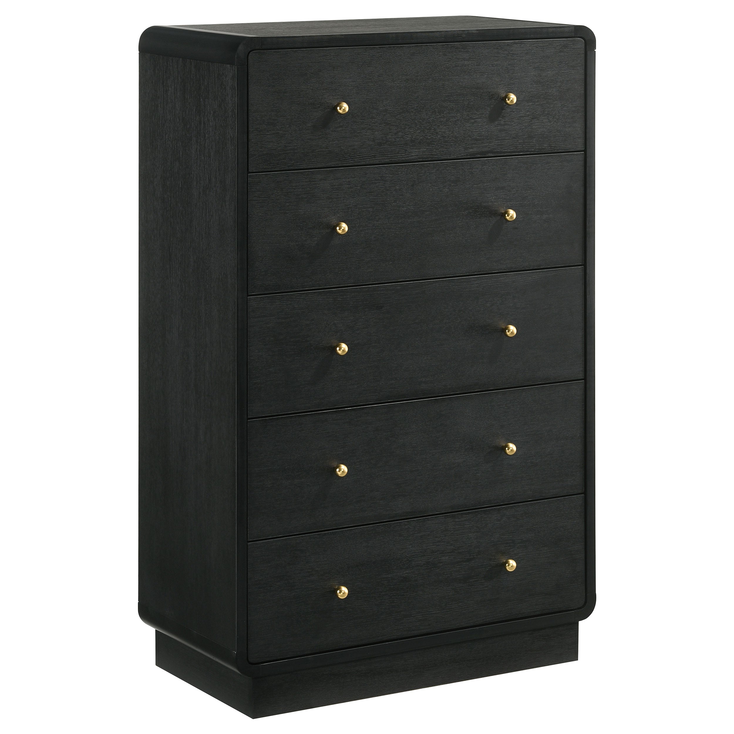Modern Charcoal Upholstered 5PC Bedroom Set