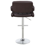 Adjustable Bar Stool with Tufted Leatherette