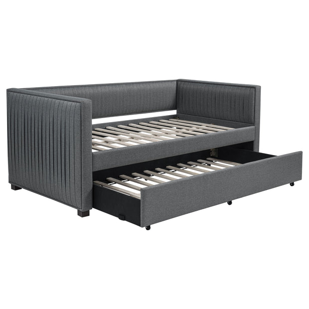 Modern Gray Upholstered Twin Daybed