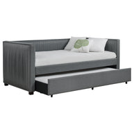 Modern Gray Upholstered Twin Daybed