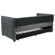 Modern Gray Upholstered Twin Daybed