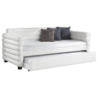 Modern Bouclé Twin Daybed with Twin Trundle