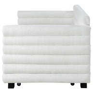 Modern Bouclé Twin Daybed with Twin Trundle