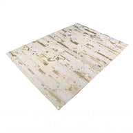 Patchwork With Gold Accents Cowhide Rug