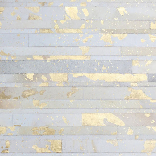 Handcrafted Leather Patchwork Round Rug