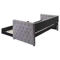 Gray Modern Tufted Daybed w/ Trundle