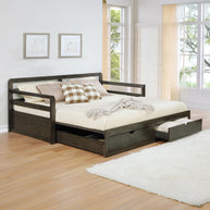 Gray Rustic Daybed w/ Extension Trundle