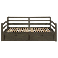 Gray Rustic Daybed w/ Extension Trundle