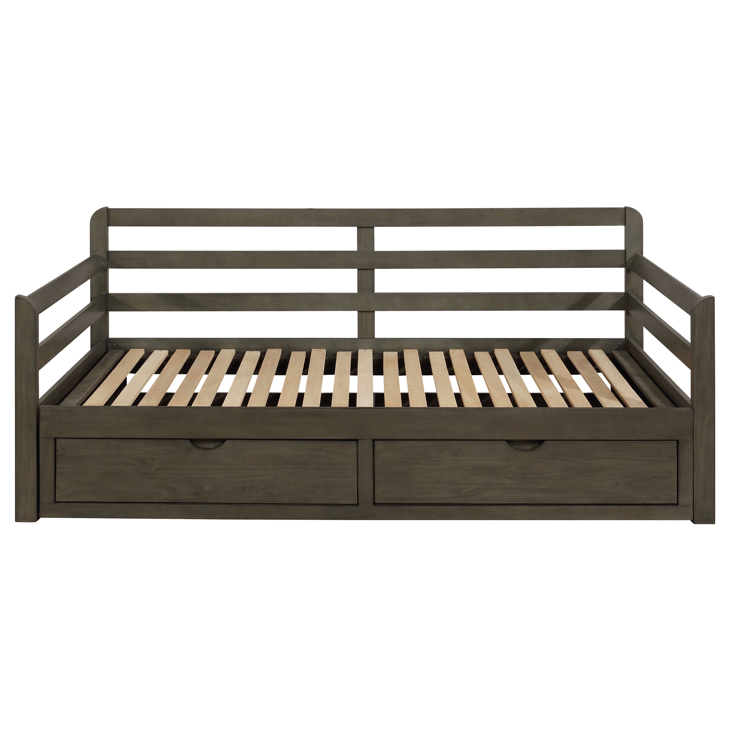 Gray Rustic Daybed w/ Extension Trundle