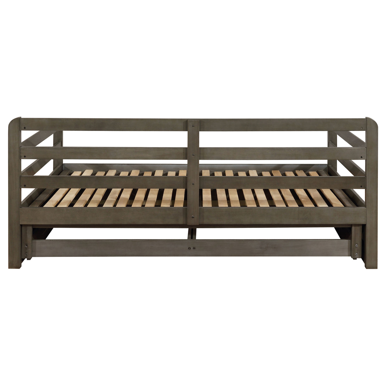 Gray Rustic Daybed w/ Extension Trundle