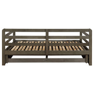 Gray Rustic Daybed w/ Extension Trundle