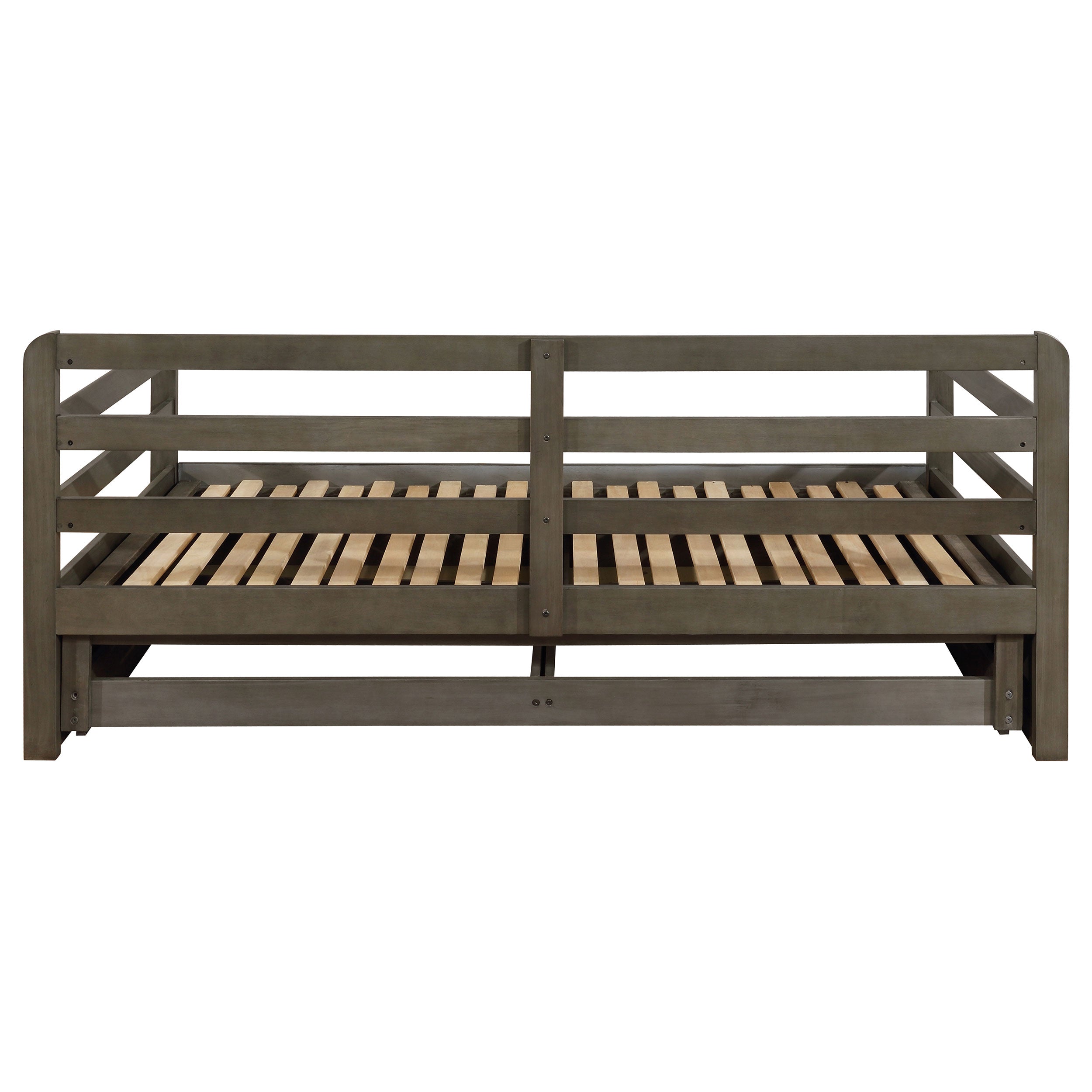 Gray Rustic Daybed w/ Extension Trundle