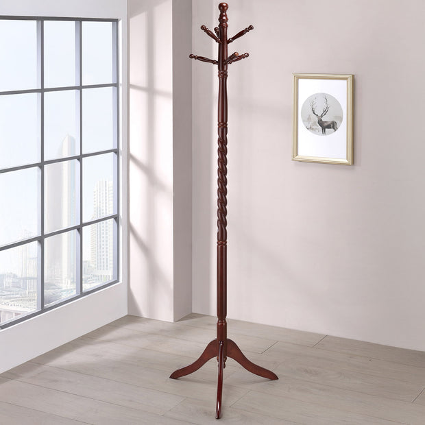 6-Hook Freestanding Wood Coat Rack