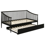 Black Twin Daybed with Pull-Out Trundle