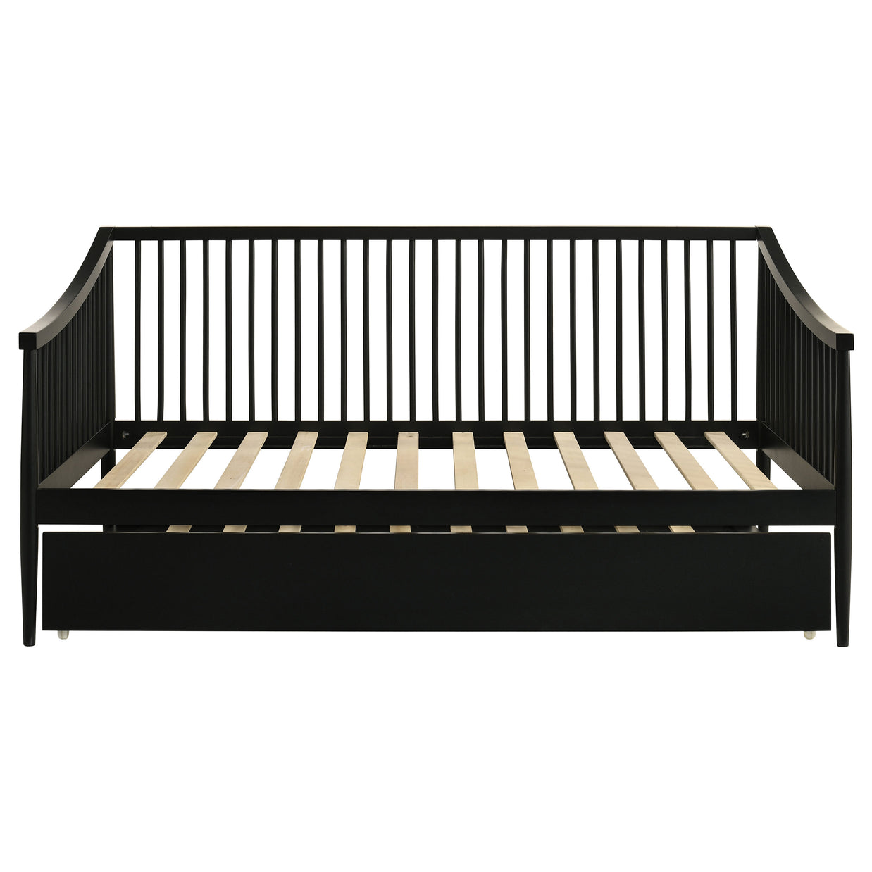 Black Twin Daybed with Pull-Out Trundle