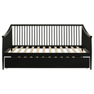 Black Twin Daybed with Pull-Out Trundle