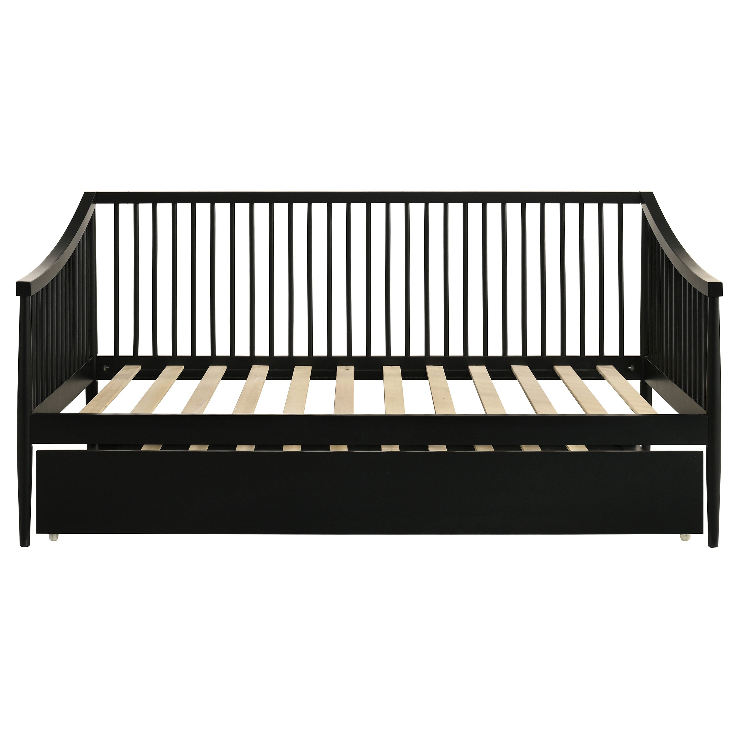 Black Twin Daybed with Pull-Out Trundle