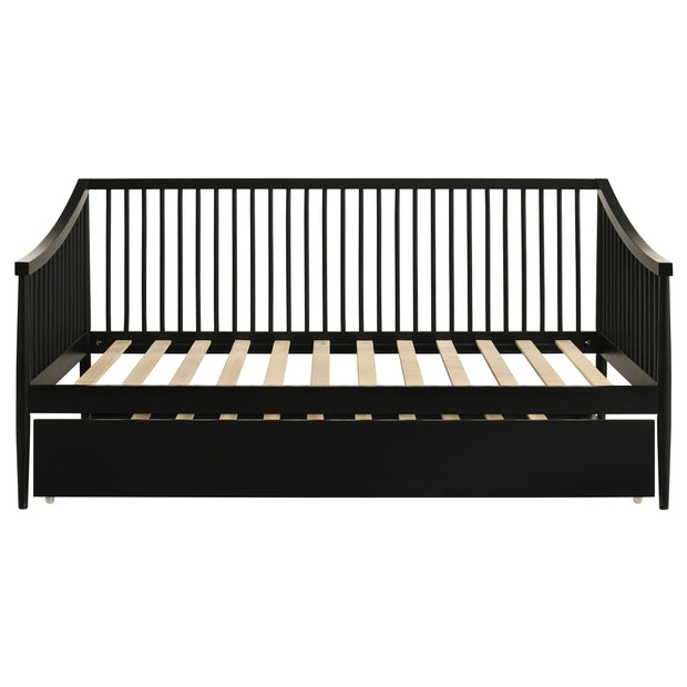 Black Twin Daybed with Pull-Out Trundle