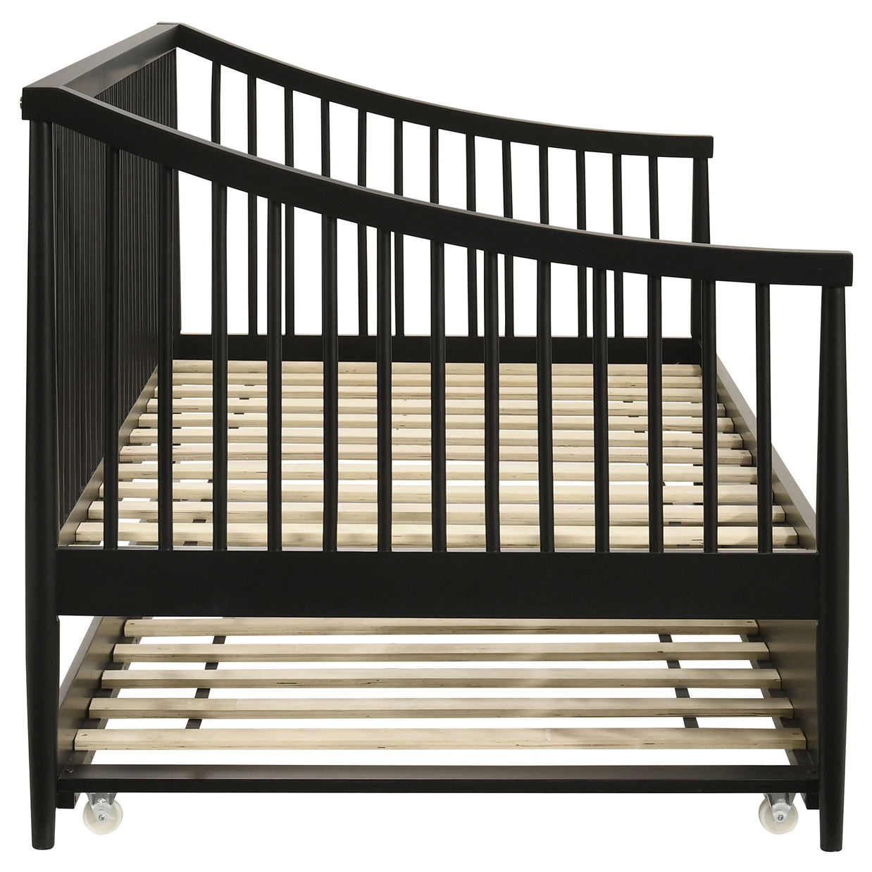 Black Twin Daybed with Pull-Out Trundle