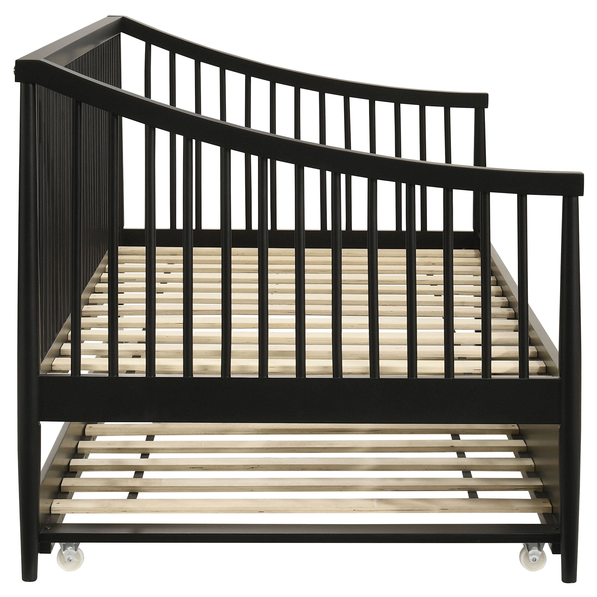 Black Twin Daybed with Pull-Out Trundle