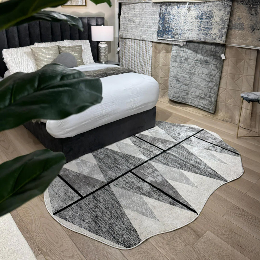 Gray Novelty Shape Area Rug