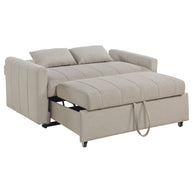 Bouclé Upholstered Sleeper Sofa Bed with Pull-Out Bed