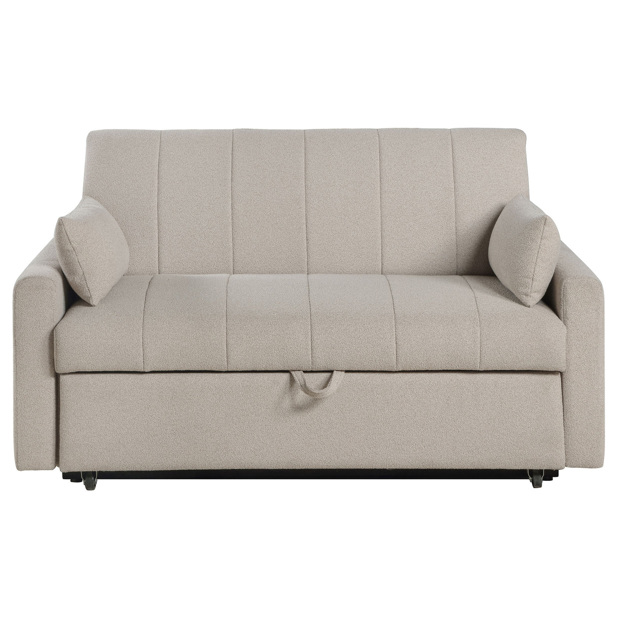 Bouclé Upholstered Sleeper Sofa Bed with Pull-Out Bed
