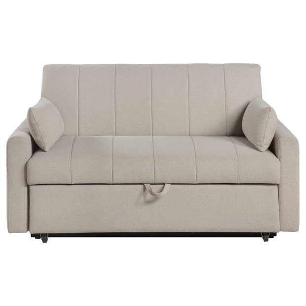 Bouclé Upholstered Sleeper Sofa Bed with Pull-Out Bed