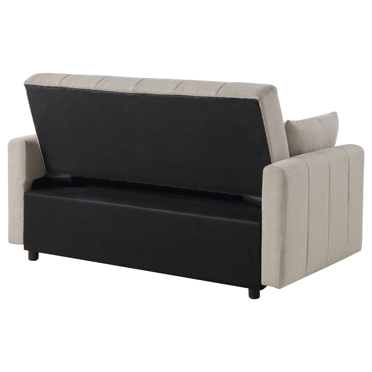 Bouclé Upholstered Sleeper Sofa Bed with Pull-Out Bed