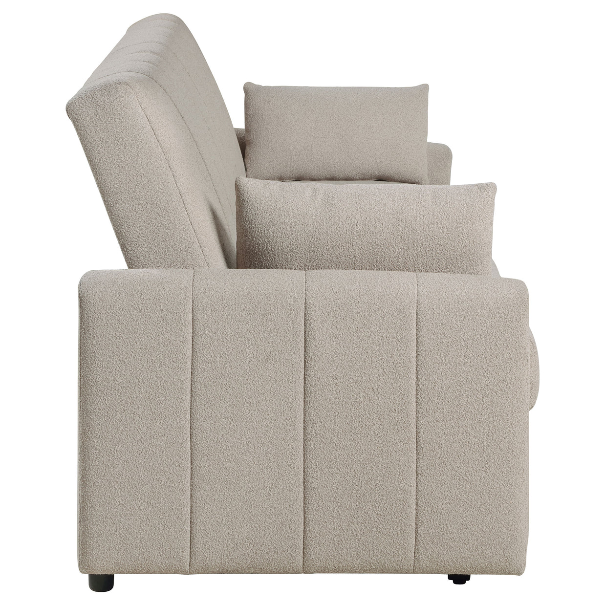 Bouclé Upholstered Sleeper Sofa Bed with Pull-Out Bed