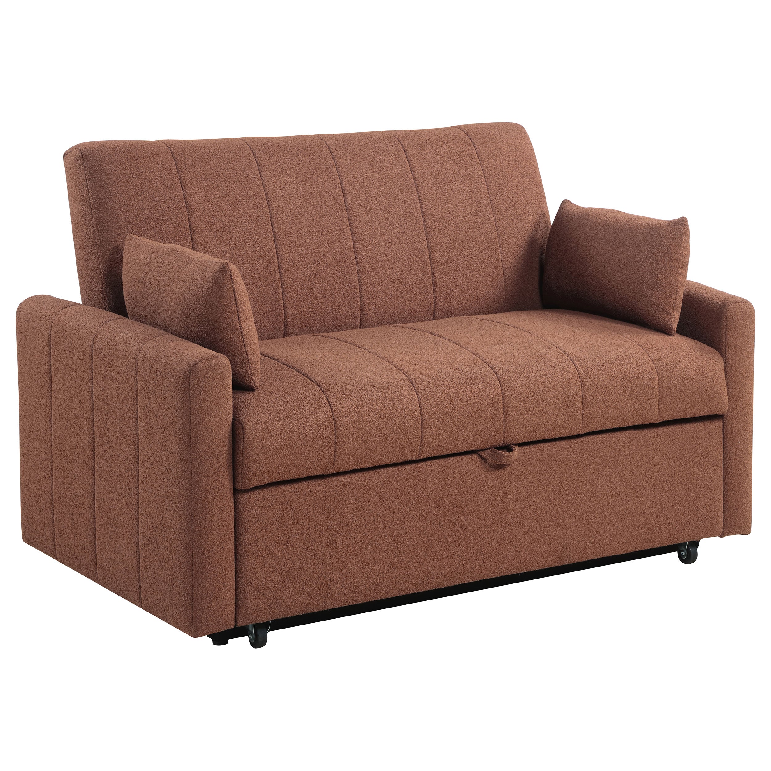 Bouclé Upholstered Sleeper Sofa Bed with Pull-Out Bed