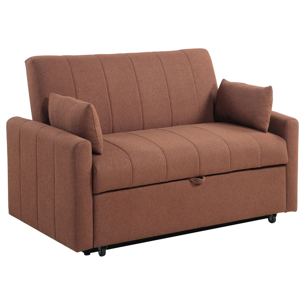 Bouclé Upholstered Sleeper Sofa Bed with Pull-Out Bed