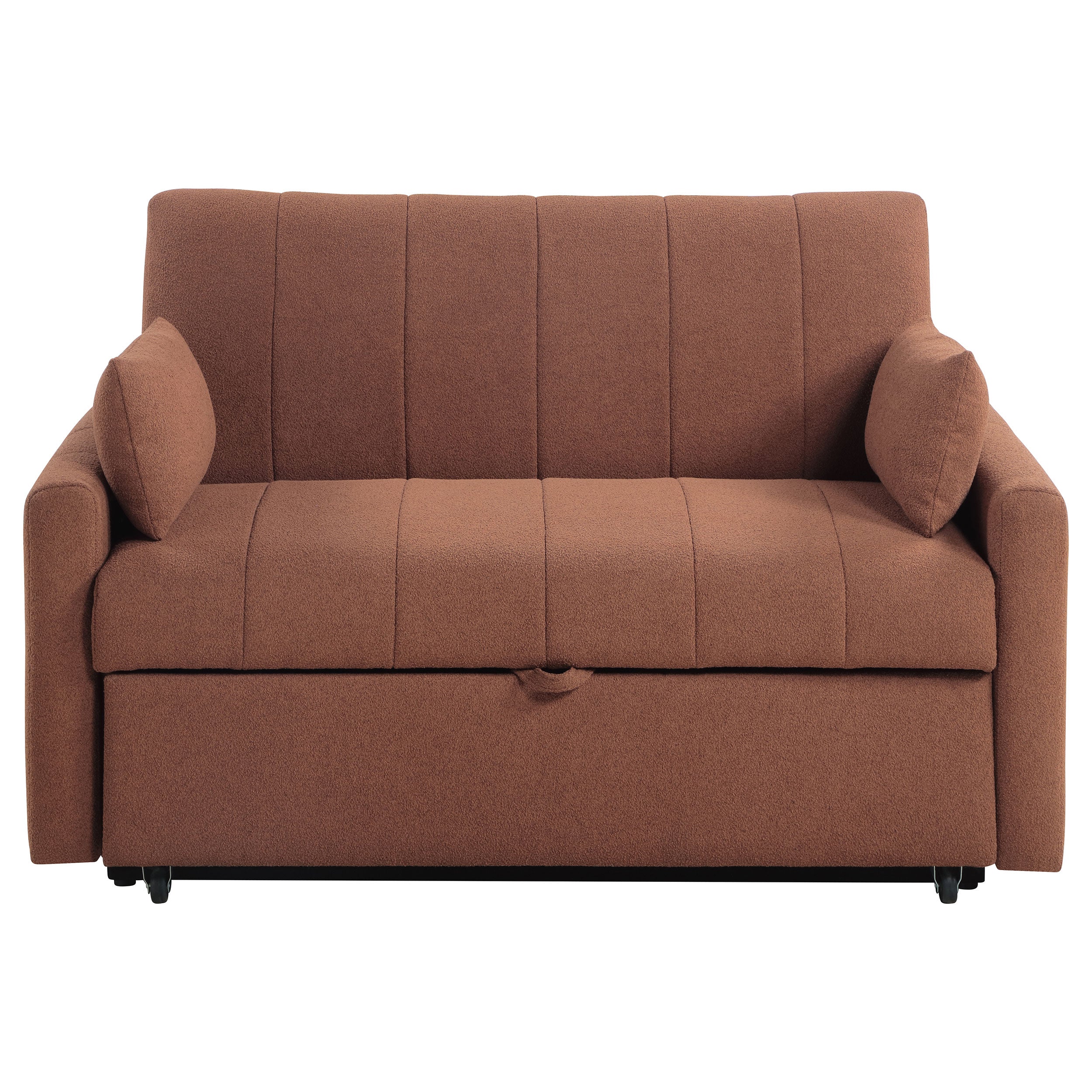 Bouclé Upholstered Sleeper Sofa Bed with Pull-Out Bed