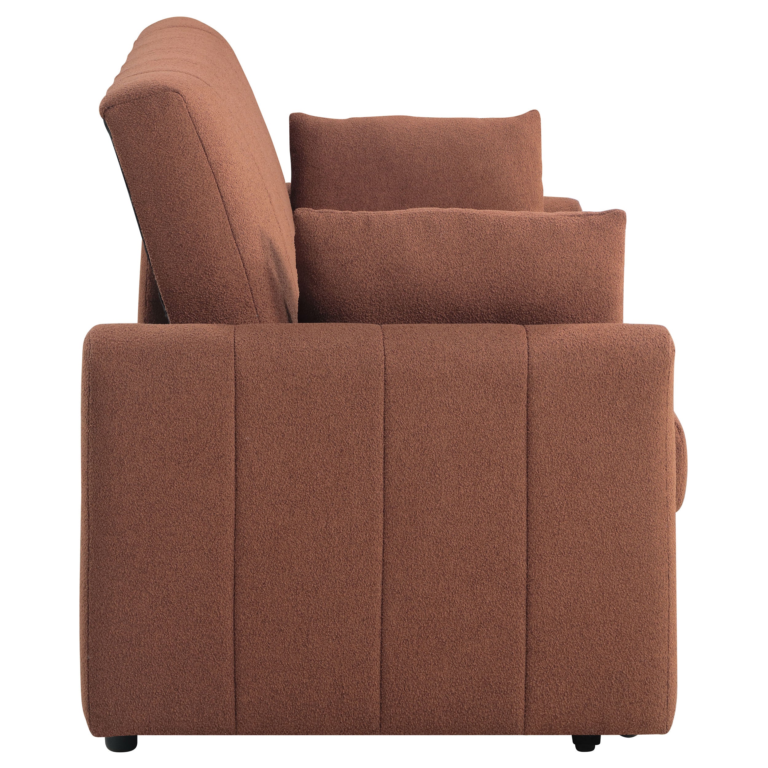 Bouclé Upholstered Sleeper Sofa Bed with Pull-Out Bed