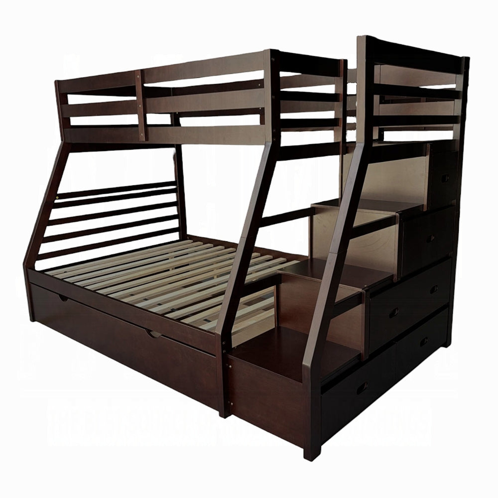 Espresso Twin/Full Storage & Trundle Bunk Bed