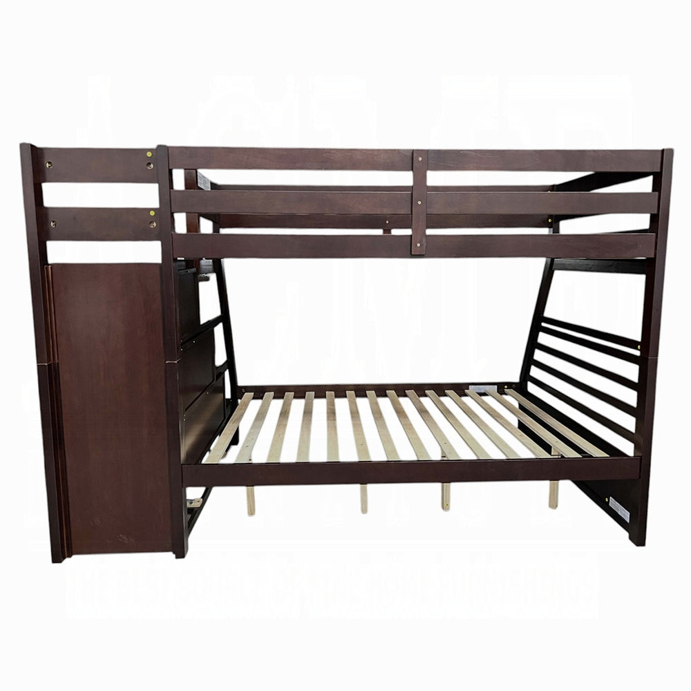 Espresso Twin/Full Storage & Trundle Bunk Bed