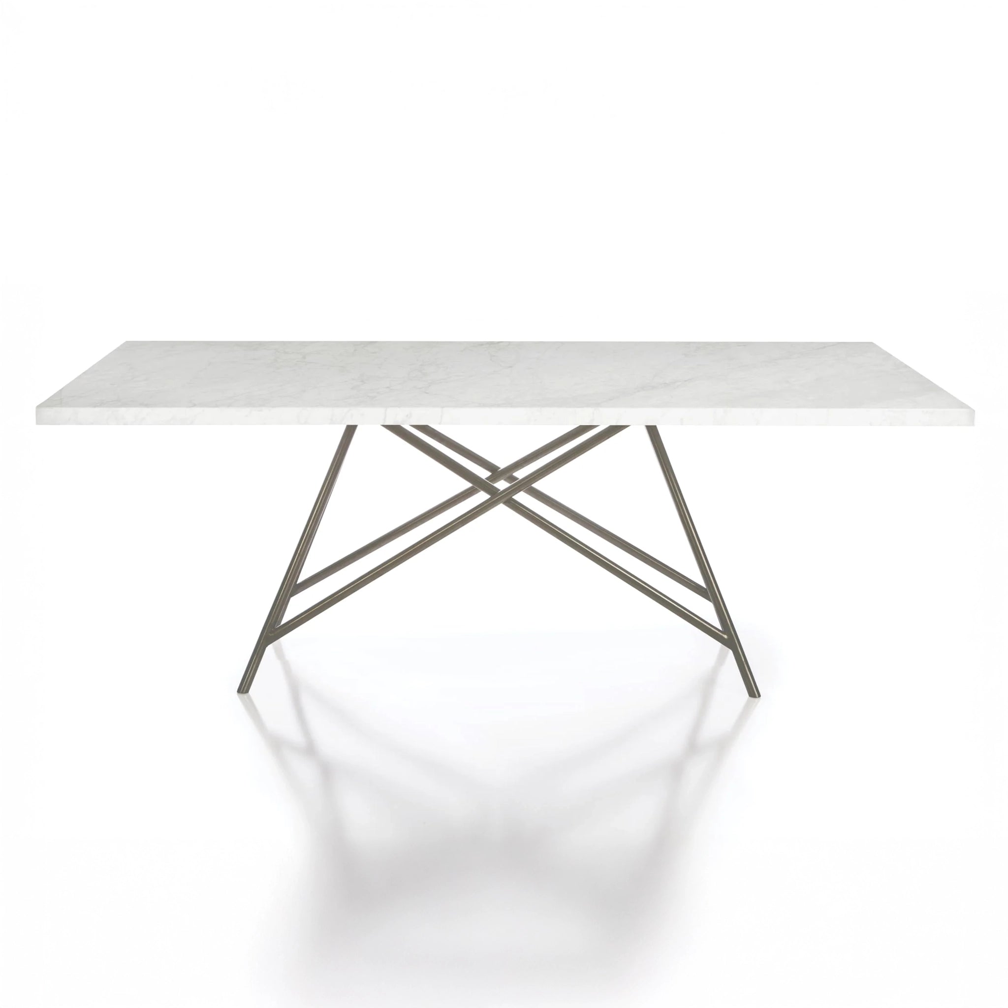 Stainless Steel & Marble Dining Table