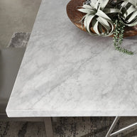 Stainless Steel & Marble Dining Table