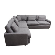 3-piece corner sectional with dimensions 118 inches by 118 inches
