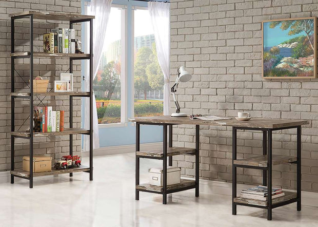 4-Shelf Salvaged Cabin Writing Desk